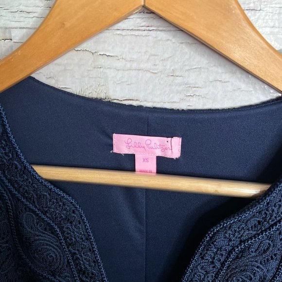 Lilly Pulitzer Westport Maxi Dress Navy Blue Size Xs - Picture 2 of 10